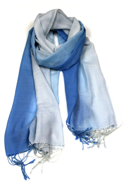 TIE DYE SCARF DAWN BLUE