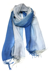 TIE DYE SCARF DAWN BLUE