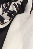 100% MERINO WOOL SCARF BLACK/WHITE