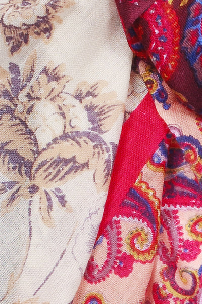 100% MERINO WOOL SCARF ANTIQUE CORAL