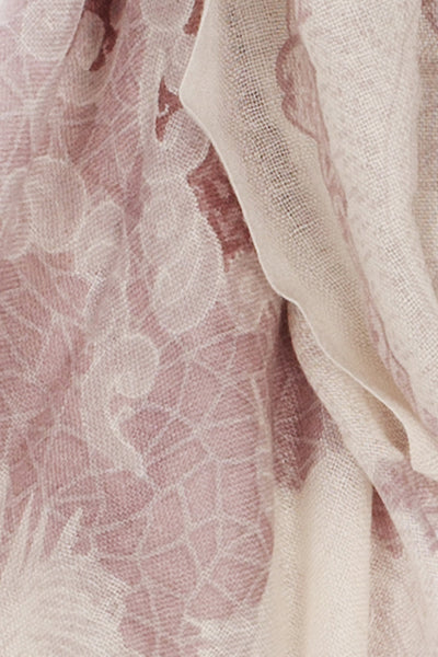 100% MERINO WOOL SCARF CREAM/TAN