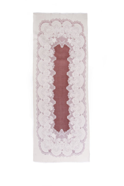 100% MERINO WOOL SCARF CREAM/TAN
