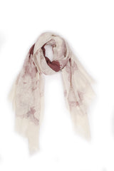 100% MERINO WOOL SCARF CREAM/TAN