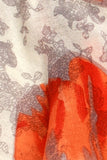 100% MERINO WOOL SCARF BEIGE/ORANGE