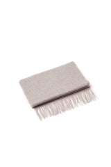 100% WOOL SCARF LIGHT GREY