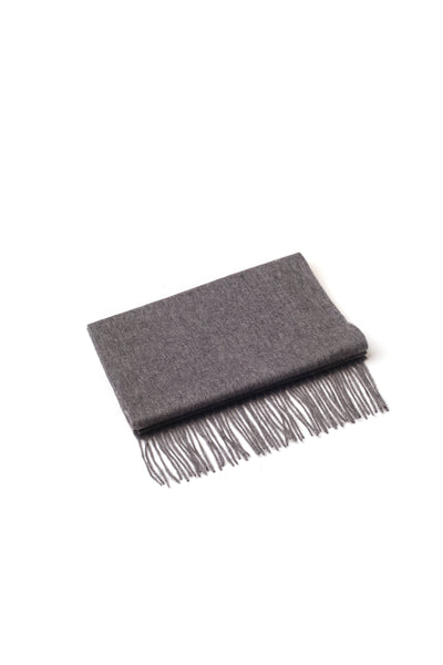 100% WOOL SCARF DARK GREY
