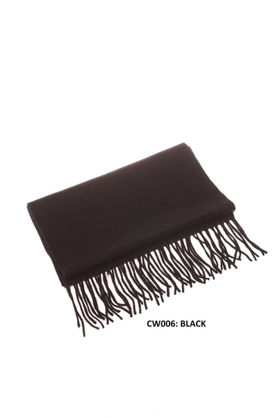 100% WOOL SCARF BLACK