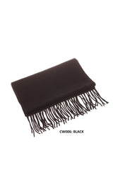 100% WOOL SCARF BLACK