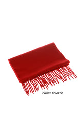 100% WOOL SCARF RED